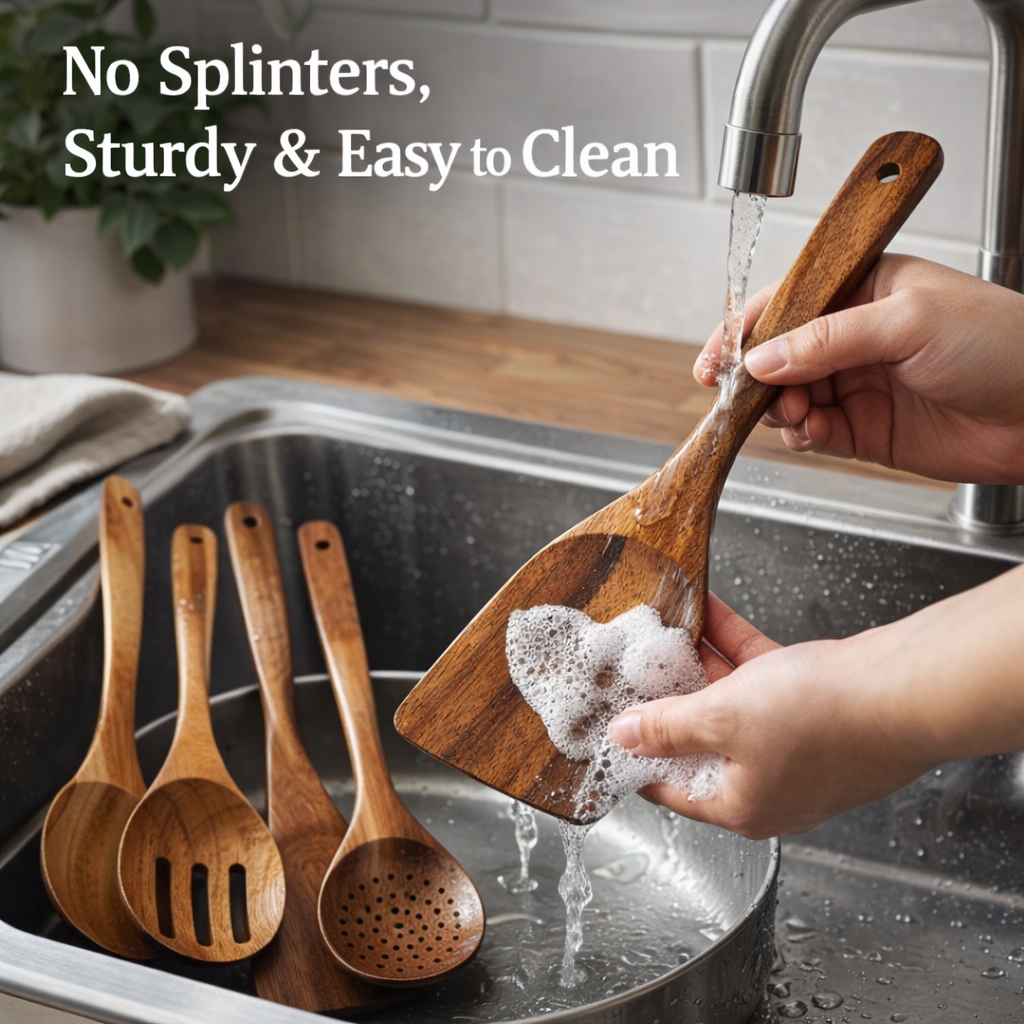 Pure Wood Kitchen Utensils