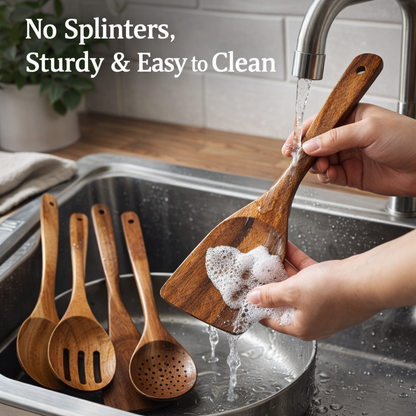 Pure Wood Kitchen Utensils